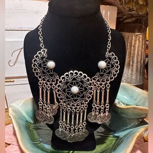 Vintage Middle Easter Tribal Coin Necklace